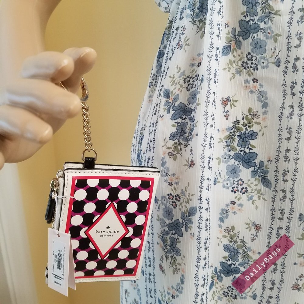 KATE SPADE WRISTLET KEY CHAIN DRAW CARD KEY CHAIN - Picture 4 of 16